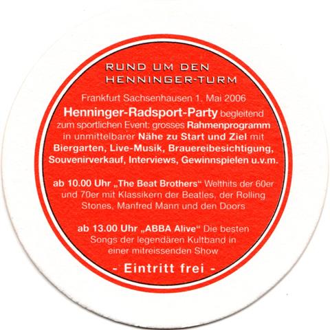 frankfurt f-he henninger rad jahre 10b (rund215-radsport party-schwarzrot)